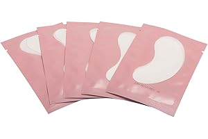 Patch Ciglia 50pcs Cuscinetti per Gel per Occhi Fadlash Eye Gel Pads Patch Extension Ciglia（Eye Patch-50-Rosa)