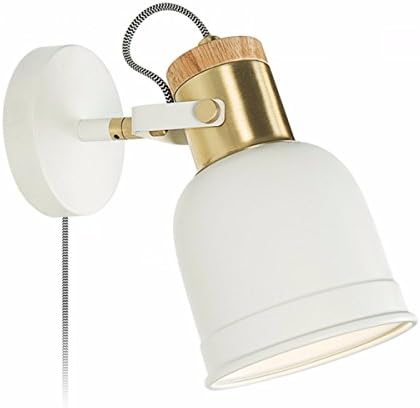 LONFENNE MS-61905 Bedside Wall lamp and Contemporary Creative Reading Lamp Bedroom Wall Sconce Lamp (White),White