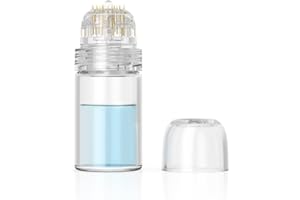 KOMEY SKIN Hydra Needle Lot de 20 rouleaux de micro-aiguilles en titane pour la croissance des cheveux et de la barbe - Ampoules de 5 ml - Réutilisables - Anti-âge et soins de la peau