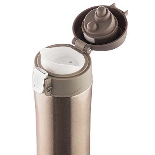Dimono Thermosbecher aus Edelstahl Isobecher Thermostasse Thermobecher Isolierbecher Reisebecher Kaffeebecher – 500ml Bronze-Metallic - 3