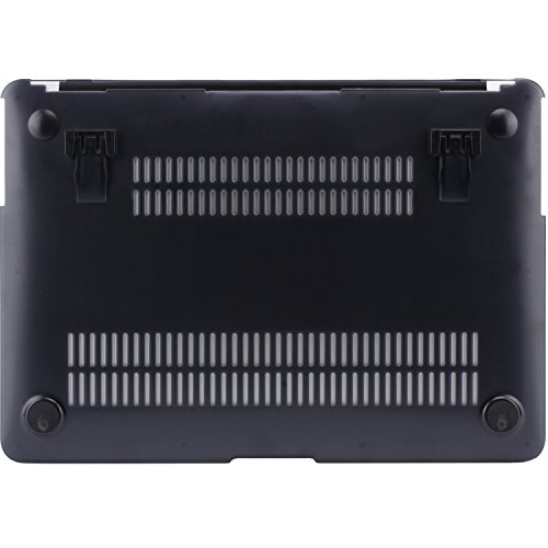 LIANG Matte Gummierte Harte Schutzhülle mit Kickstand Ständer für Macbook Air 13 Hülle Cover Tasche Silicon Case Shell Hard Plastik mattiert SchutzTasche + tpu Tastatur-Schutzfolie(Schwarz,MacBook Air 13 A1369 / A1466),Schwarz - 7