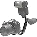Produktbild Phot-R P-FBL Heavy Duty Professional L Shaped Flash-Bracket Taschenlampe Kamera-Halter Schnell Flip für Flashguns und Mikrofone mit 2 Standard Hot-Shoe-Halterungen schwarz