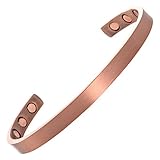 Mnb Magnetics Pure Copper Plain Magnetic Bracelet for Men and Women (Medium) - Extra Strong Magnets