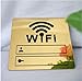 Produktbild 10cm Wifi Sign 3D Acrylic Mirror Wall Stickers Rewritable Account And Password For Public Shope Wifi Signage Gold