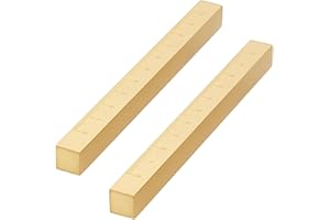 FINGERINSPIRE 2 pisapapeles de caligrafía china de 12 x 1 x 1 cm de latón para sostener papel plano dorado, herramienta de práctica de caligrafía, peso de papel para pincel, pintura, escritura, dibujo