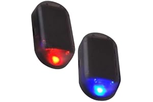 SOUIWUZI Car Alarm System Light Solar Power Anti-Theft Simulated Warning Flashing Security Lamp 2PCS Home Use