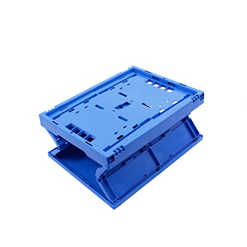 KLAPPBOX 20 LITER, kleine, stabile Faltbox Made in Germany, Kunststoff Transportkiste TÜV-Zert., Plastikbox, Transportbox, 40x30x22 cm, max. 25kg, Blau - 2