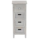 Schrank Kommode 74x30x25cm, Shabby-Look, Vintage ~ grau - 