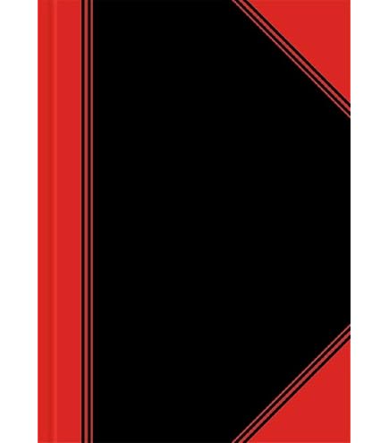 Quaderno Landré A6 96 Fogli A Quadretti - Copertina Rigida, Carta ECF 60g/m², Nero/rosso - Foto 4