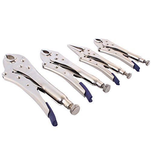 Gripzange Klemmzangen Set Schweißer Zange Langbeckzange 4 tlg 150mm - 3