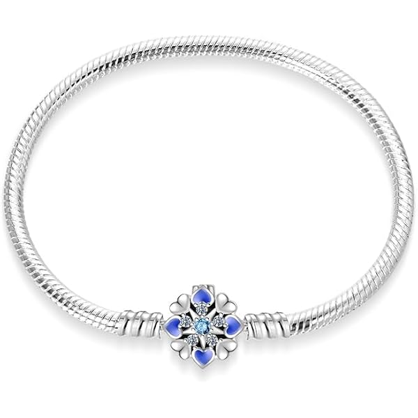 S925 Sterling Silver Charm Beads - Cubic Zirconia Pendants For Bracelets & Necklaces | 100th Day Gift