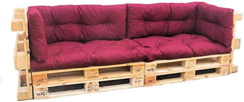 Cushions, pillows for Euro pallet 120 x 80 cm and scatter cushions, set in the photo