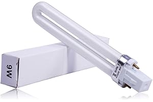 ZIURMUT Tubo UV di Ricambio – 9 W Lampada UV Tubo Lampadine Gel Nail Art Dryer – Pratico e Facile da Usare Forniture per Nail Art Design per la casa, Salone Professionale