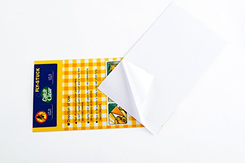 FLY-STUCK – Fliegenfalle Mottenfalle Fruchtfliegenfalle – Einweg Ungiftig Klebrig geklebt Papier – Wertpaket 10 (20 x 13 cm) - 6