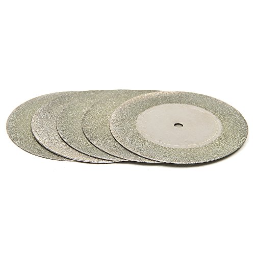 Fortag 5 tlg 50mm Diamanttrennscheibe Gelochte Diamant-Trennscheiben mit Pleuelstange für Drehwerkzeug Rotationswerkzeuge Dremel Steinklinge - 4