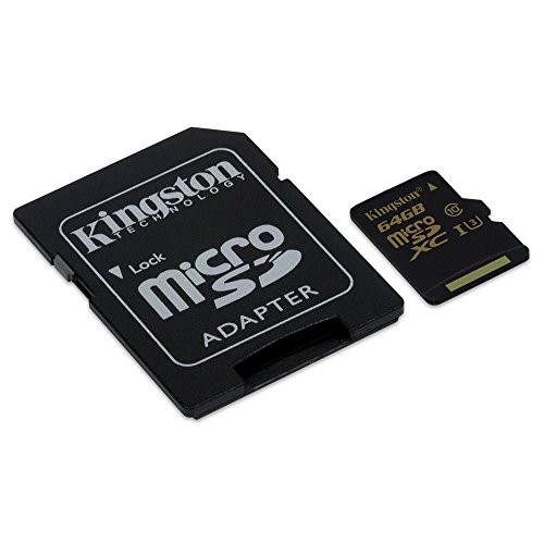 Kingston Gold microSD 64GB Class 3 (U3) Speicherkarte mit Adapter UHS-I Speed - 2