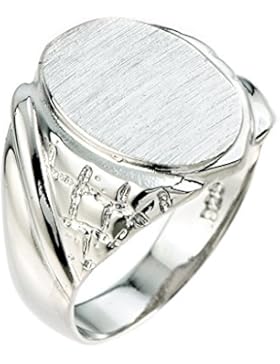 Kleine Schätze - Herren Ring / Verlobungsring / partnerring 925 Sterling Silber Zeichenet Siegelring Ring