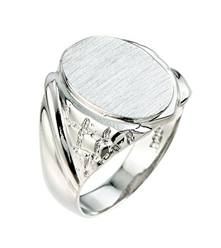 Kleine Schätze Herren Ring/Verlobungsring/partnerring 925 Sterling Silber Zeichenet Siegelring Ring