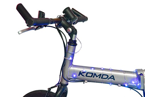 InnoBeta® LED Fahrrad-Lichtstreifen, Outdoor Wasserdicht Flexibel Helle Lichter Für Radfelgen oder Fahrradrahmen, Blinkender / Leuchtender Modus, Perfekt für Erwachsene und Kinder für Sicherheit und Spaß am Sport (Kostenloses, blaues Armband als Geschenk), 3*AA-Batterien im Lieferumfang enthalten - 8