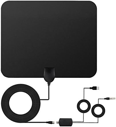 TV Aerial Indoor Freeview, TELEV 50 Miles Amplified Digital HDTV Antenna with 13 Feet Coaxial Cable and USB Power Supply, 1080P VHF/UHF/FM Stronger Reception with Booster Amplifier