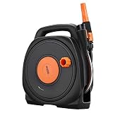 ☘ 【LO QUE OBTIENE】 -1 x Tacklife GHR1C Carrete de Manguera de 10m, 1x Pistola de Pulverización, 1x conector de junta de 3/4"y 1/"para grifo, 1x Manual Usuario, 1x Tarjeta de Garantía de 24 Meses