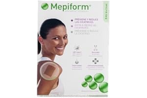 Mepiform Lot de 5 pansements en silicone, 5 x 7,5 cm
