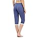 Lounge & Sleep Womens Petite Blue Cropped Lace Trim Pyjama Bottoms 20