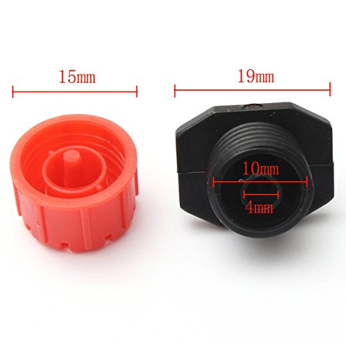 KING DO WAY 100tlg Bewaesserung Micro-Drip Tropfer Regulierbar Endtropfer Wasserspender 1/4“ - 6