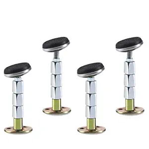 Wailicop Adjustable Threaded Bed Frame Anti-Shake Protectors Tool for Bed, Bedside Headboard Stoppers Anti Shake Telescopic Support Stabilizer 4 Pcs (XL About(80-118Mm))