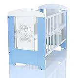 PRINZ blau Babyzimmer Möbel Komplettset für Jungs mit Kinderbett 120×60 Wickelkommode 9 teiligen Bettwäsche Set weiss - 3