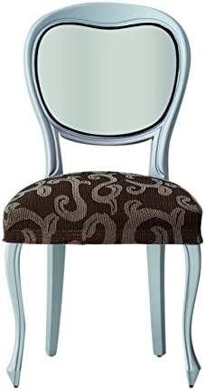 Eysa Polyester Acrylic Elastomer Over Elastic Dining Chair Covers, Pack of 6, Brown