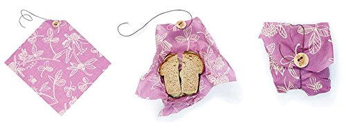 Bee ’s wiederverwendbar Clover Sandwich Wickeln, nachhaltig zur Aufbewahrung von Lebensmitteln, 33 x 33 cm - 4