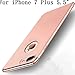 IPhone 7 Plus Coque, Heyqie 3 in 1 Ultra-thin 360 Full Body Anti-Scratch Shockproof Hard PC Non-Slip Skin Smooth Back Cover Coque with Electroplate Bumper For Apple iPhone 7 Plus 5.5