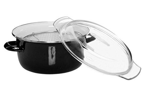 Premier Housewares Frittiertopf, Pyrex-Deckel, 6 x 33 x 27 cm, 5 l, schwarz - 4
