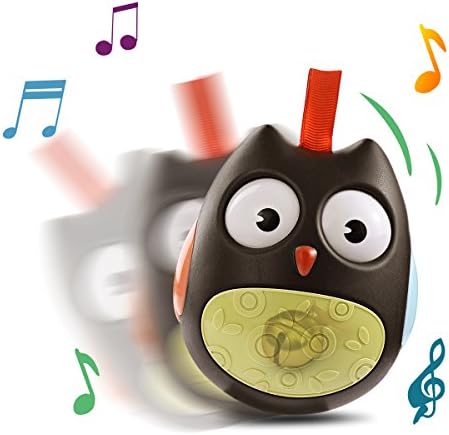 Baby Toys GUHEE Newborn Infant Toys Pram Pushchair Toys New Baby Gifts Educational Toys Rattle Owl Roly-Poly Boys Girls (Brown)