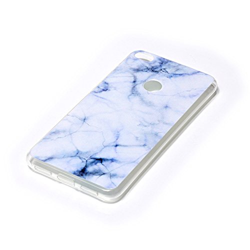 Funda de Silicona para el Huawei P8 LITE 2017  Silingsan Silicone Case Carcasa TPU Transparente Funda de Dise  o   nico Carcasa Flexible Suave Resistente a los Ara  azos Cover Funda Protectora Completa Absorci  n de Choque Case - M  rmol Blanco