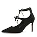 Produktbild Frauen Bandagen Ausschnitt Sommer Sandalen Sexy High Heels Abend Braut Pumps Damen Schön Solide Spitzschuh,Black-EU39=245