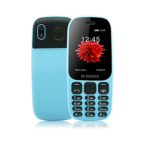 M-HORSE B2000 2000mAh Telefono Cellulare Display da 2.4 pollici Dual SIM Grandi Tasti 2G GSM FM Bluetooth - Blu