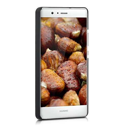 kwmobile Funda para Huawei P9 Lite - Carcasa Posterior de  Madera  - Case Protector  Duro  en  marr  n Oscuro 