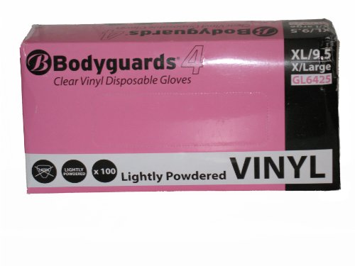 Preisvergleich Produktbild Bodyguard GL6425 Vinyl Einmalhandschuhe, puderfrei oder leicht gepudert, 114