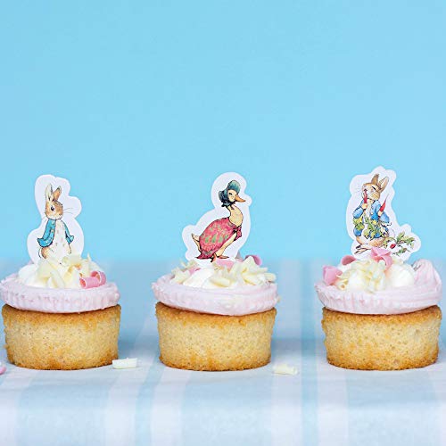 Luck and Luck Peter Rabbit Party Picks - Banderas para caña, 24 Unidades, diseño de Peter Jemima