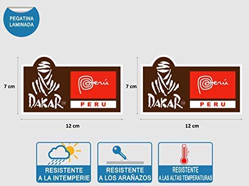 X 2 Autocollants Compatible avec Dakar 2019 Rally Moto Voiture Impression Laminé Protecteur