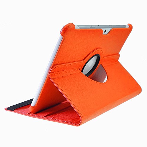 COOVY® 360° ROTATION COVER FÜR SAMSUNG GALAXY TAB 10.1 N GT-P7500 GT-P7501 GT-P7510 GT-P7511, TAB 2 10.1 GT-P5100 GT-P5110 SMART HÜLLE TASCHE ETUI CASE SCHUTZ STÄNDER Farbe orange - 4