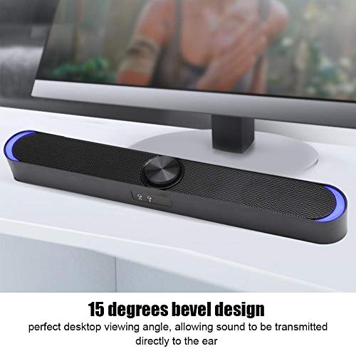 ASHATA Computerlautsprecher, Multimedia Home Desktop Kleiner Lautsprecher, Computer Haushalt Desktop Drahtloser Bluetooth-Lautsprecher für zu Hause, mit LED-Schalter, Bluetooth-Schalter – Bild 3