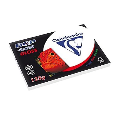 Clairefontaine DCP Coated Gloss - Papier glacé couché recto verso - blanc - A3 (297 x 420 mm) - 135 g/m² - 250 feuille(s)
