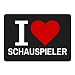 Produktbild Mousepad Classic I Love Schauspieler schwarz