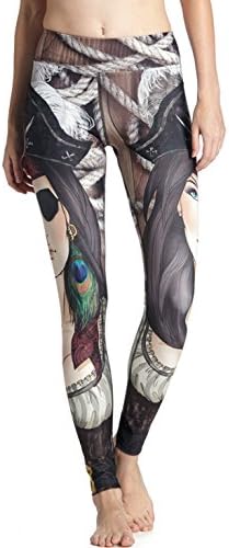 Pirate Printing Yoga Pants Supply Tight Stretch Thin Sports Fitness(Pants,M)