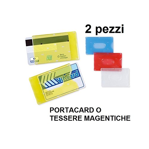 Porta tarjetas de plástico rígida para tarjetas de crédito y tarjeta magnético, 2 unidades