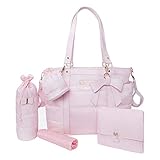 bolso panera bebe rosa Una bolsita para la ropa sucia, un portachupete, portabiberon y un cambiado