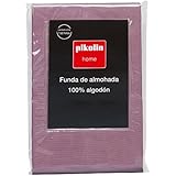 Pikolin Home - Almohadón, funda de almohada, 100% algodón, 40 x 75 cm, color morado